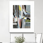 OceanRain by Lori Dubois on GIANT ART - pink geometric ton neutre