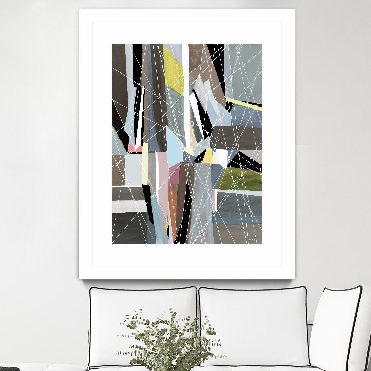 OceanRain by Lori Dubois on GIANT ART - pink geometric ton neutre