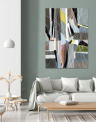 OceanRain by Lori Dubois on GIANT ART - pink geometric ton neutre