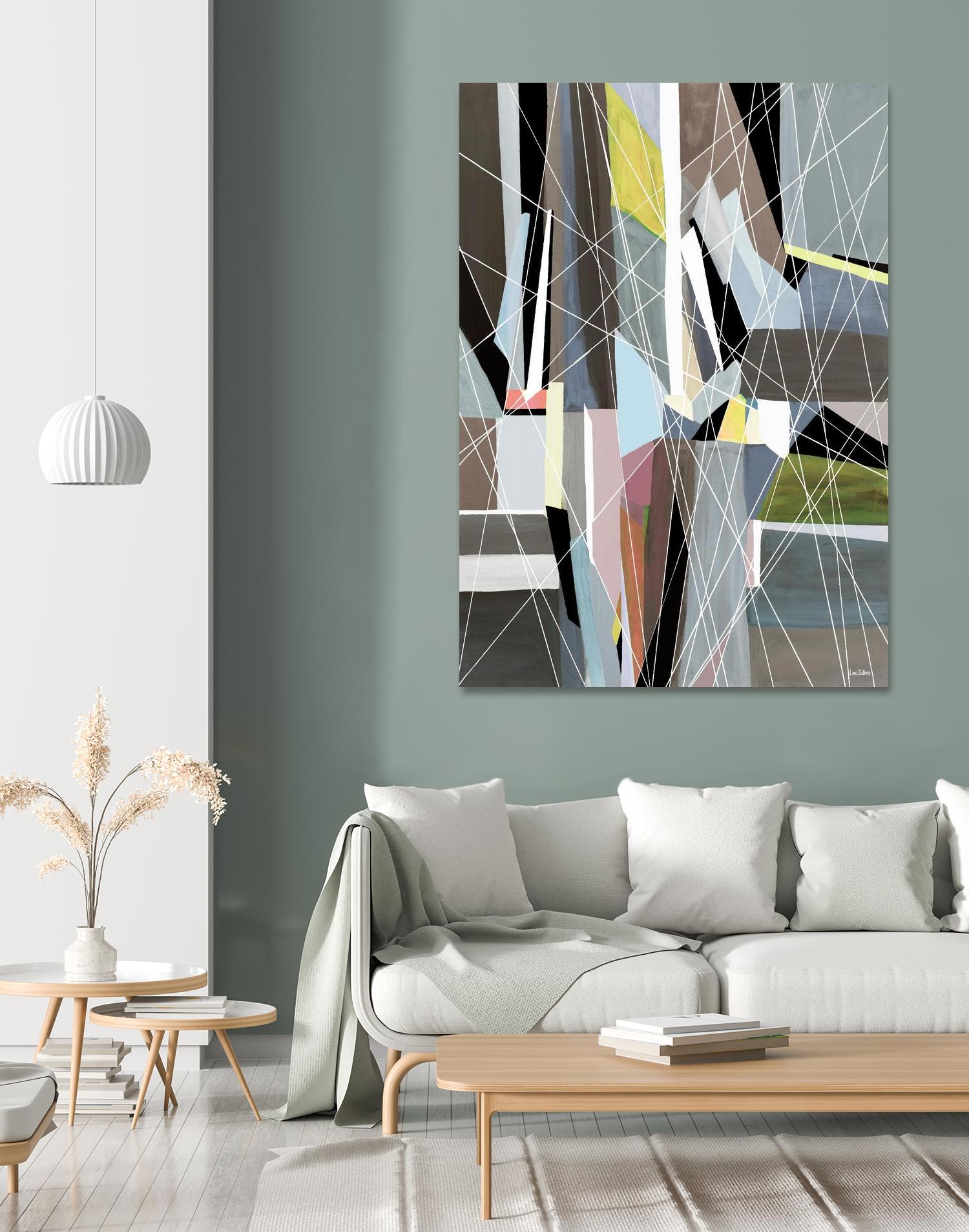 OceanRain by Lori Dubois on GIANT ART - pink geometric ton neutre