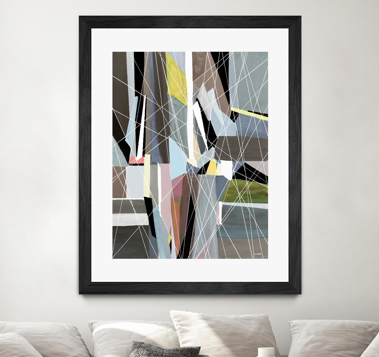 OceanRain by Lori Dubois on GIANT ART - pink geometric ton neutre