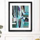 AquaGlass by Lori Dubois on GIANT ART - green linear aqua