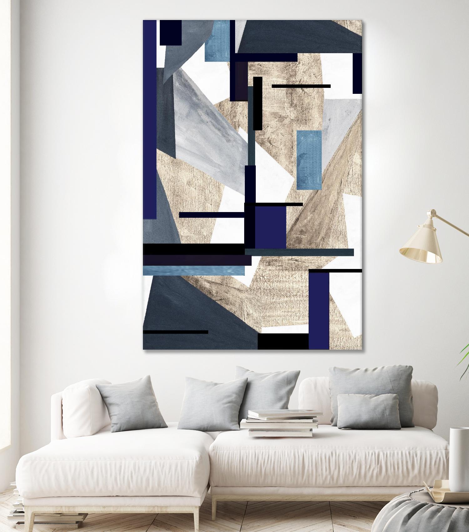 InTheKnow by Lori Dubois on GIANT ART - white & black geometric grays