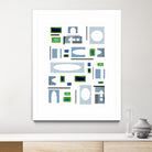 DottedLines by Lori Dubois on GIANT ART - green shapes rectangles