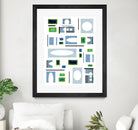 DottedLines by Lori Dubois on GIANT ART - green shapes rectangles