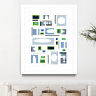 DottedLines by Lori Dubois on GIANT ART - green shapes rectangles
