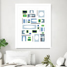 DottedLines by Lori Dubois on GIANT ART - green shapes rectangles