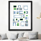 DottedLines by Lori Dubois on GIANT ART - green shapes rectangles