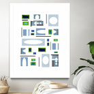 DottedLines by Lori Dubois on GIANT ART - green shapes rectangles