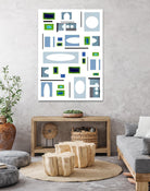 DottedLines by Lori Dubois on GIANT ART - green shapes rectangles