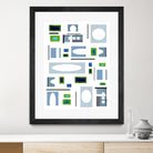 DottedLines by Lori Dubois on GIANT ART - green shapes rectangles