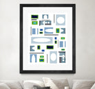 DottedLines by Lori Dubois on GIANT ART - green shapes rectangles