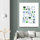 DottedLines by Lori Dubois on GIANT ART - green shapes rectangles