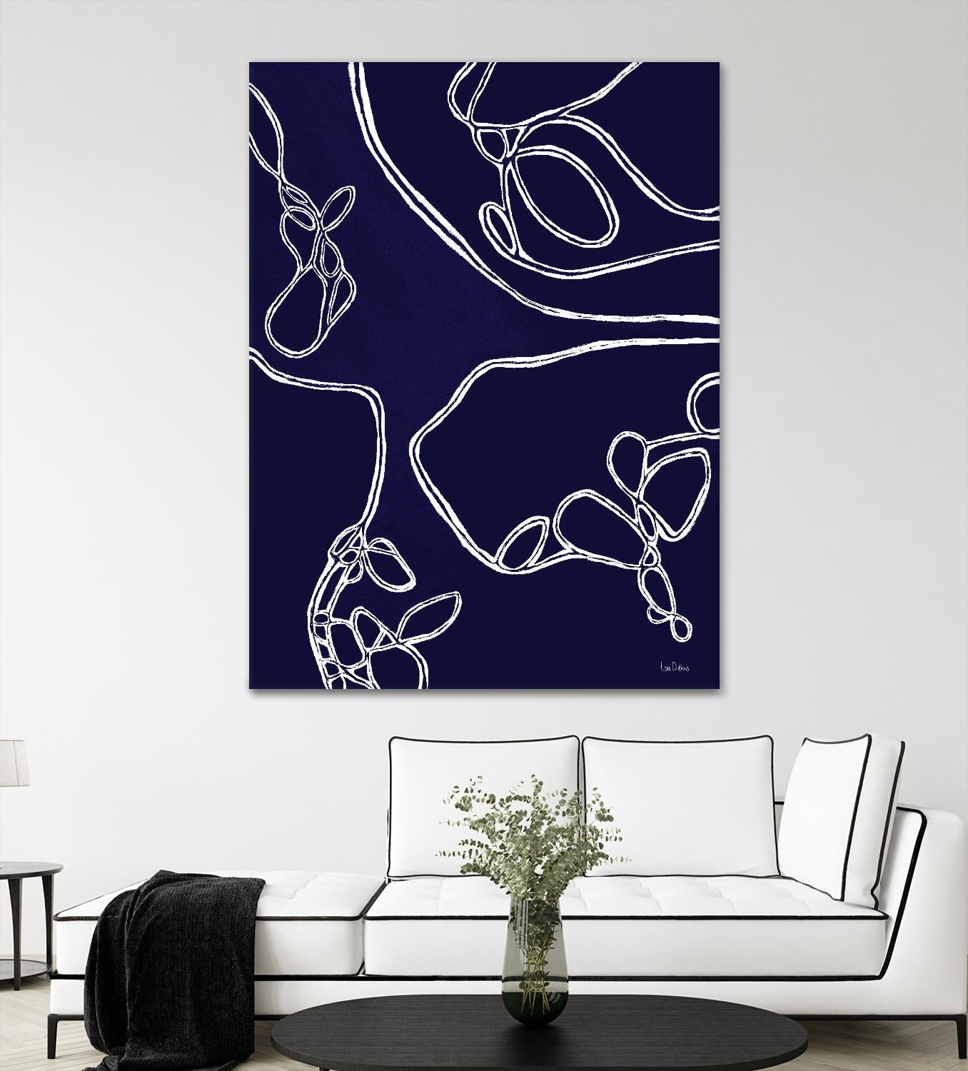 BluePoint by Lori Dubois on GIANT ART - blue linear