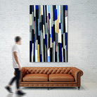 ModernDay by Lori Dubois on GIANT ART - blue linear lignes