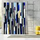 ModernDay by Lori Dubois on GIANT ART - blue linear lignes