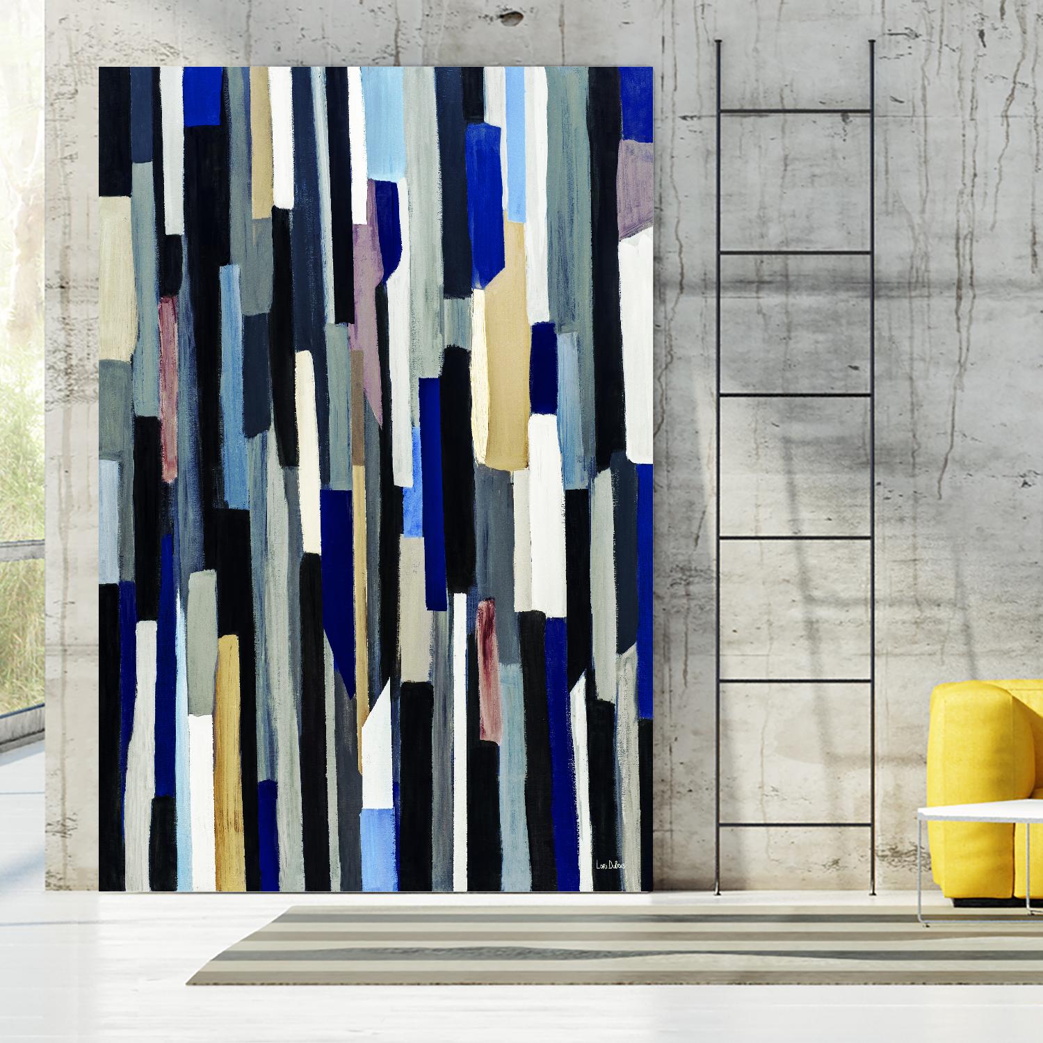 ModernDay by Lori Dubois on GIANT ART - blue linear lignes