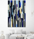 ModernDay by Lori Dubois on GIANT ART - blue linear lignes