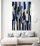 ModernDay by Lori Dubois on GIANT ART - blue linear lignes