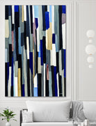 ModernDay by Lori Dubois on GIANT ART - blue linear lignes