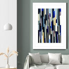 ModernDay by Lori Dubois on GIANT ART - blue linear lignes