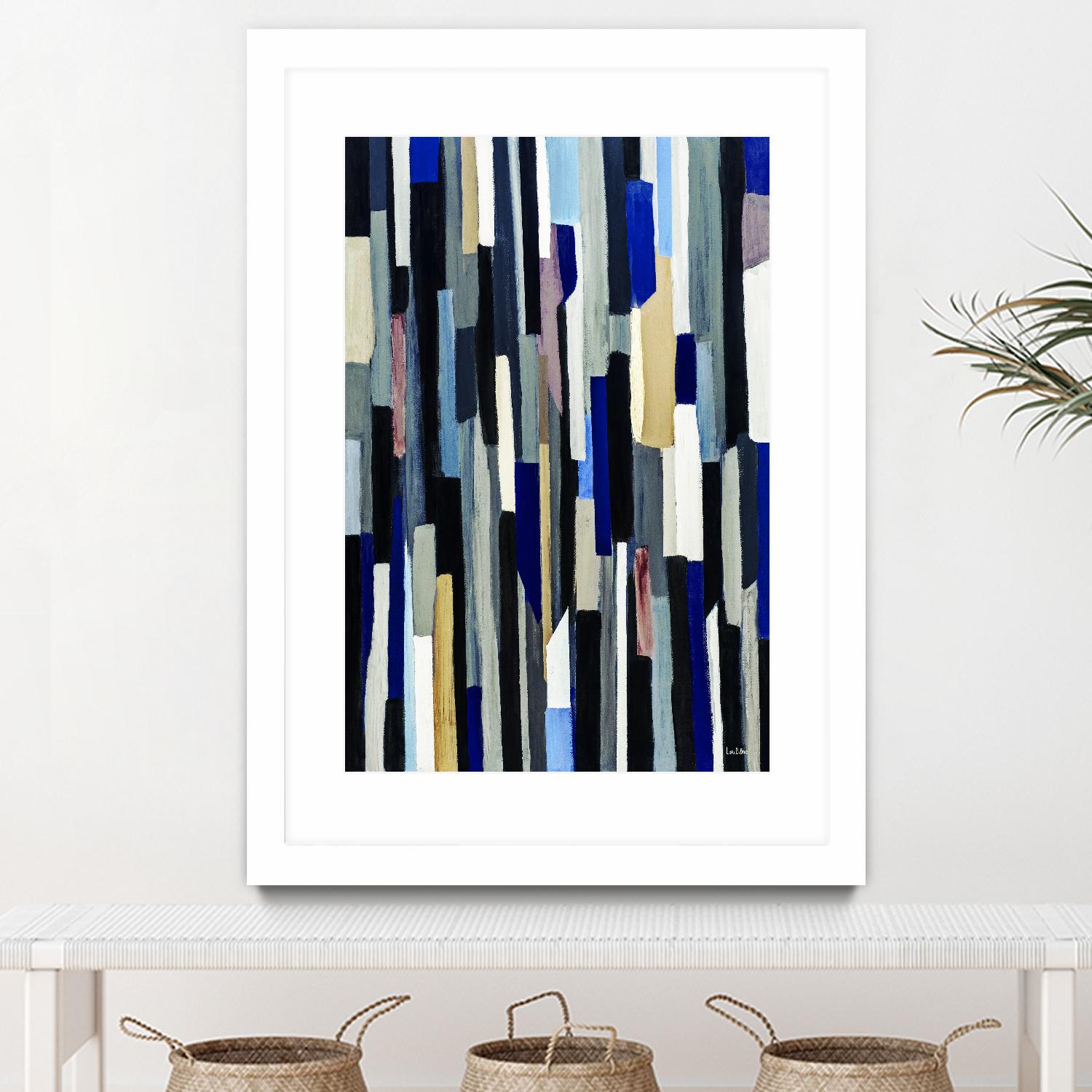ModernDay by Lori Dubois on GIANT ART - blue linear lignes