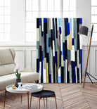 ModernDay by Lori Dubois on GIANT ART - blue linear lignes