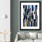 ModernDay by Lori Dubois on GIANT ART - blue linear lignes