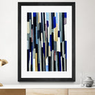 ModernDay by Lori Dubois on GIANT ART - blue linear lignes
