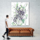 Jubilee - Light Teal - 2 by Lori Dubois on GIANT ART - green linear explosion