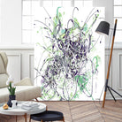 Jubilee - Light Teal - 2 by Lori Dubois on GIANT ART - green linear explosion