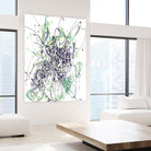 Jubilee - Light Teal - 2 by Lori Dubois on GIANT ART - green linear explosion