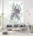 Jubilee - Light Teal - 2 by Lori Dubois on GIANT ART - green linear explosion