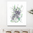 Jubilee - Light Teal - 2 by Lori Dubois on GIANT ART - green linear explosion