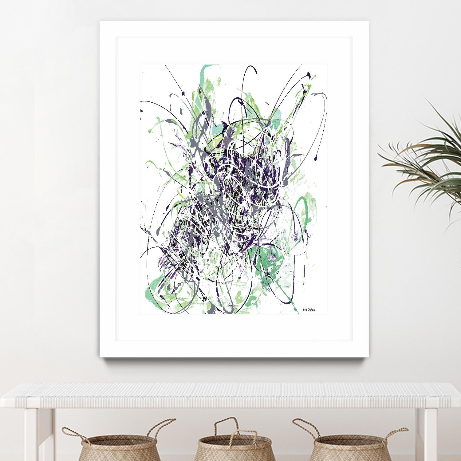 Jubilee - Light Teal - 2 by Lori Dubois on GIANT ART - green linear explosion