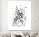 Jubilee - Light Teal - 2 by Lori Dubois on GIANT ART - green linear explosion