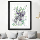 Jubilee - Light Teal - 2 by Lori Dubois on GIANT ART - green linear explosion