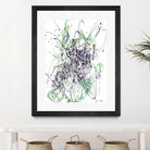 Jubilee - Light Teal - 2 by Lori Dubois on GIANT ART - green linear explosion