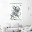Jubilee - Light Teal - 2 by Lori Dubois on GIANT ART - green linear explosion