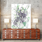 Jubilee - Light Teal - 2 by Lori Dubois on GIANT ART - green linear explosion