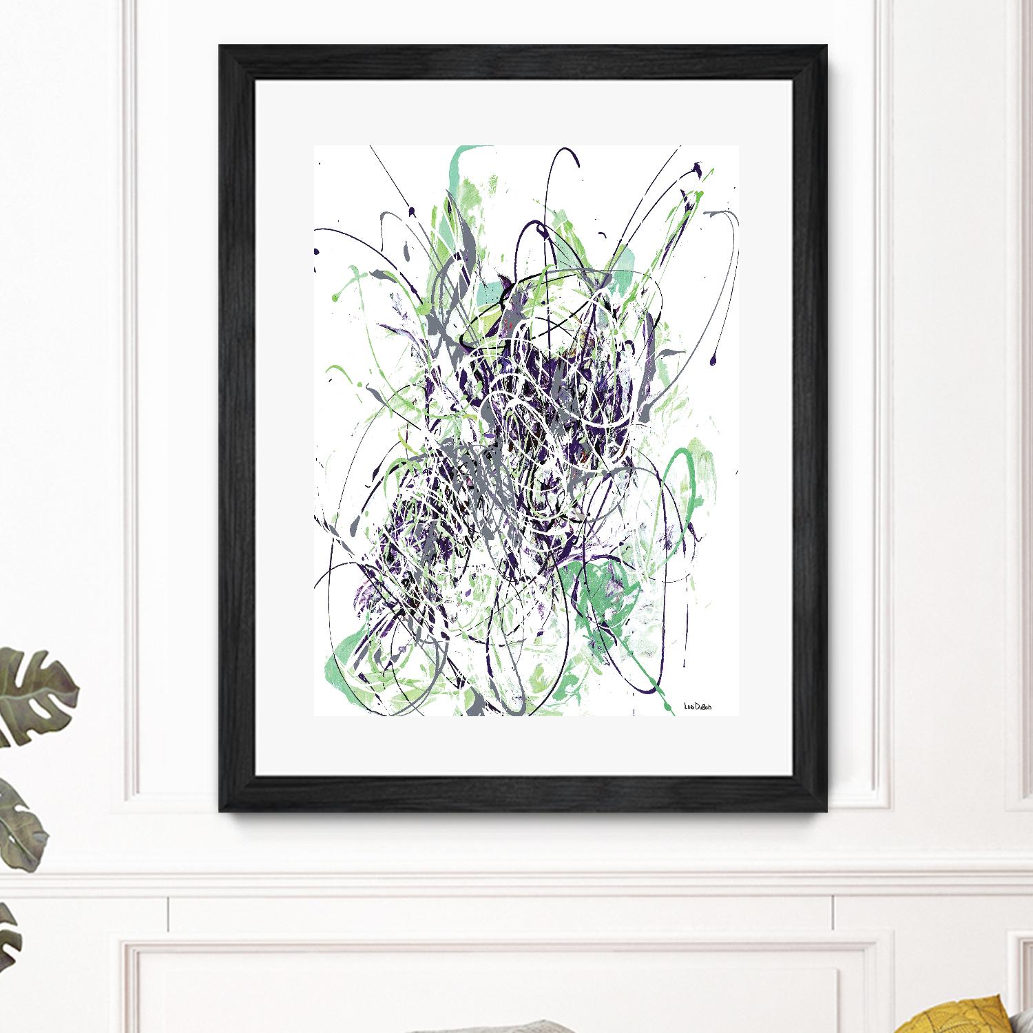 Jubilee - Light Teal - 2 by Lori Dubois on GIANT ART - green linear explosion