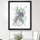 Jubilee - Light Teal - 2 by Lori Dubois on GIANT ART - green linear explosion