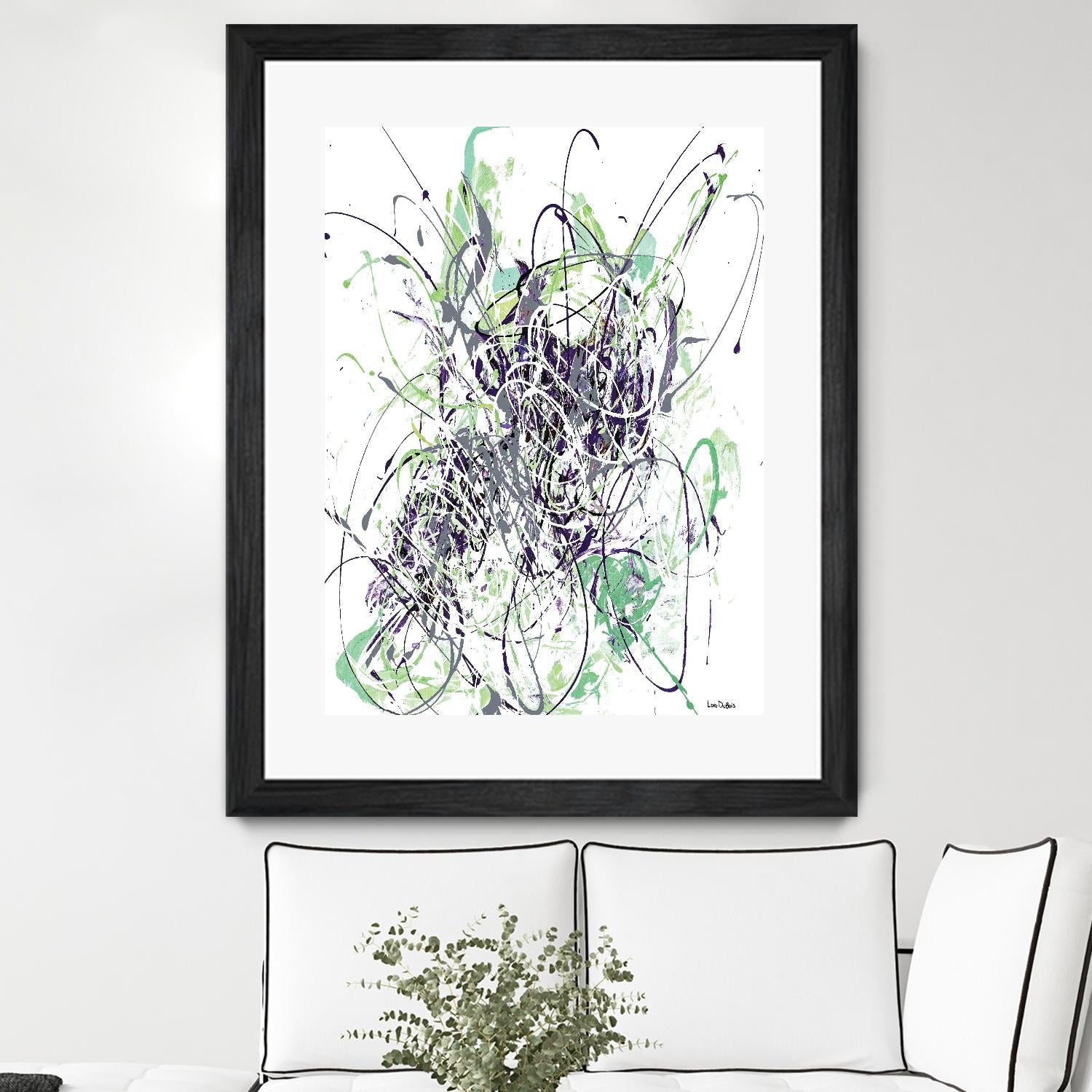 Jubilee - Light Teal - 2 by Lori Dubois on GIANT ART - green linear explosion