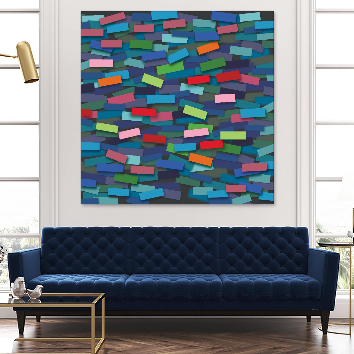 OCEAN- bleu by Celine Cimon on GIANT ART - blue abstract canadian