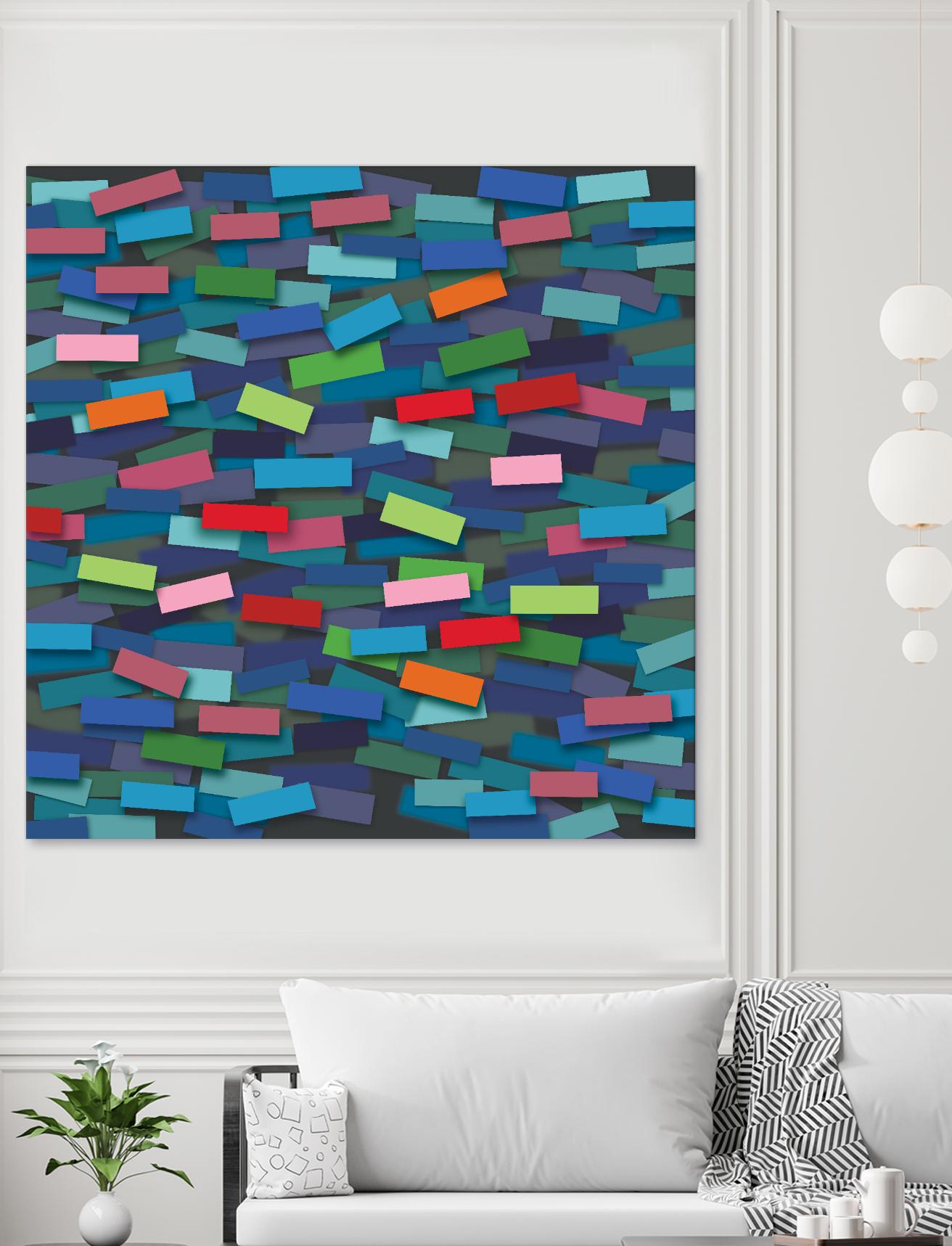 OCEAN- bleu by Celine Cimon on GIANT ART - blue abstract canadian