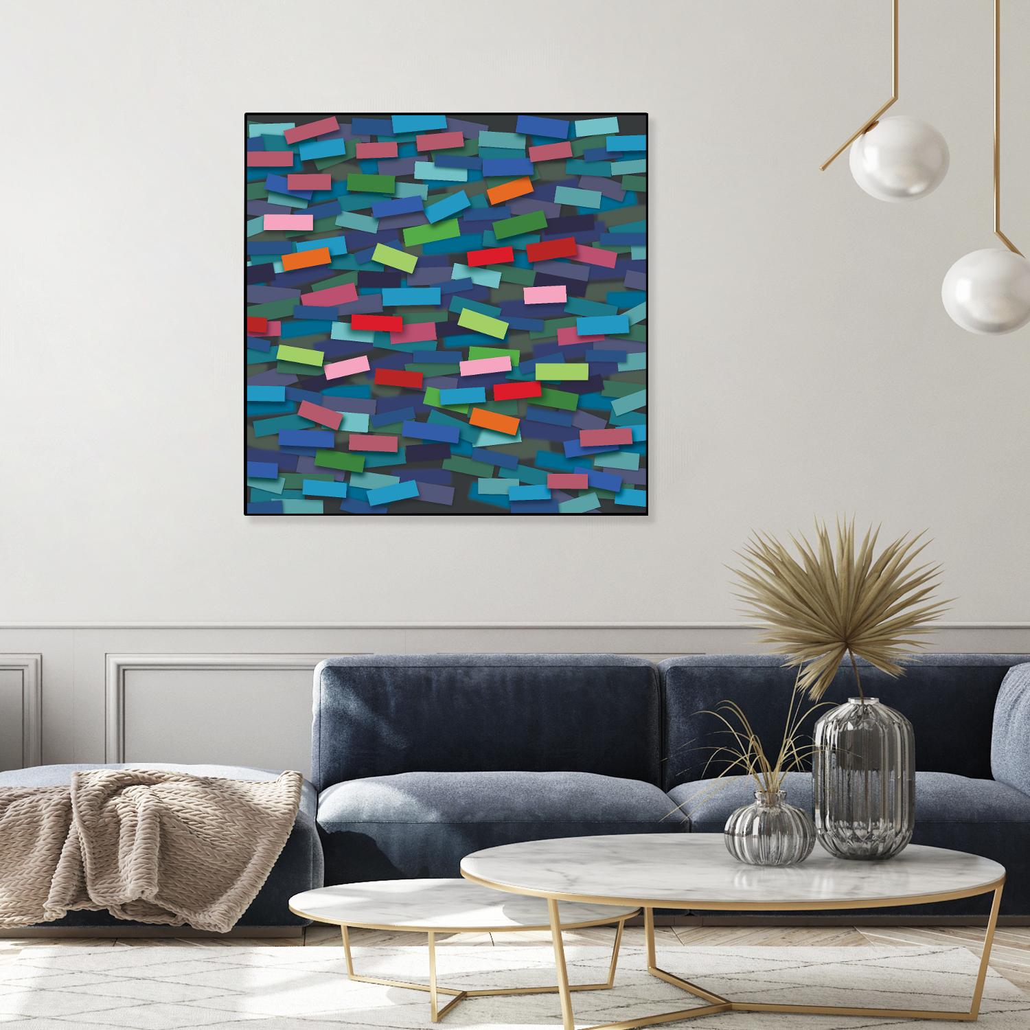 OCEAN- bleu by Celine Cimon on GIANT ART - blue abstract canadian