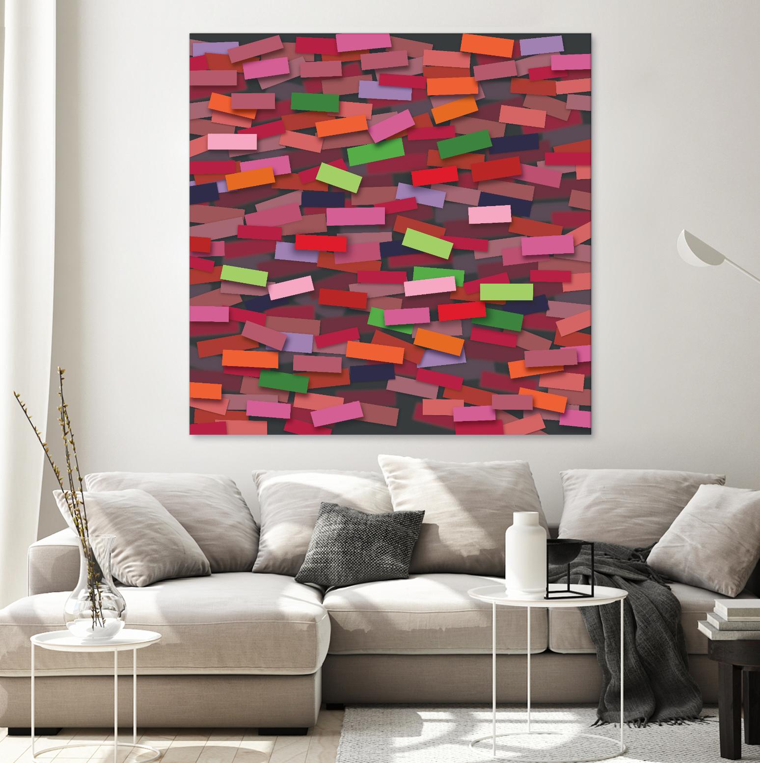 OCEAN- rouge by Celine Cimon on GIANT ART - red abstract canadian artist