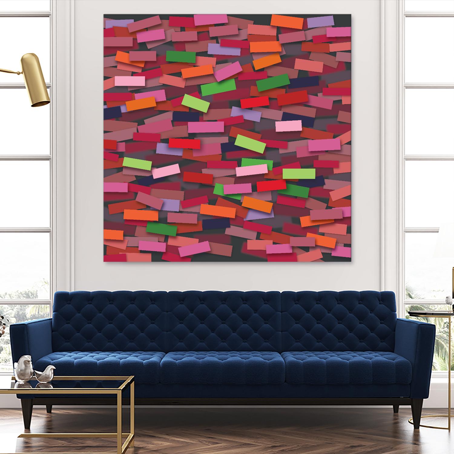 OCEAN- rouge by Celine Cimon on GIANT ART - red abstract canadian artist