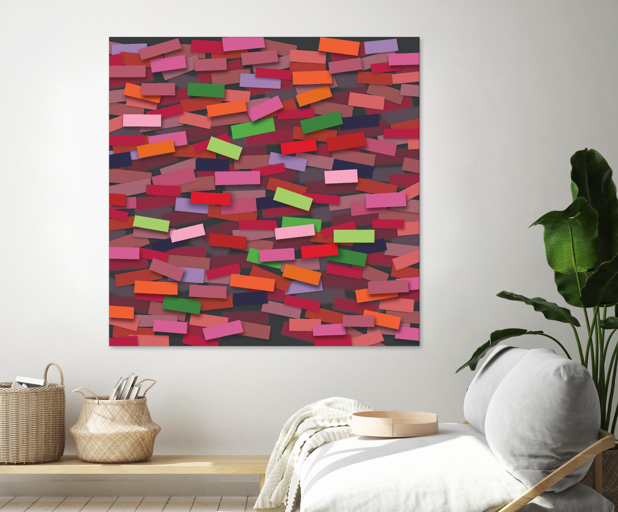 OCEAN- rouge by Celine Cimon on GIANT ART - red abstract canadian artist