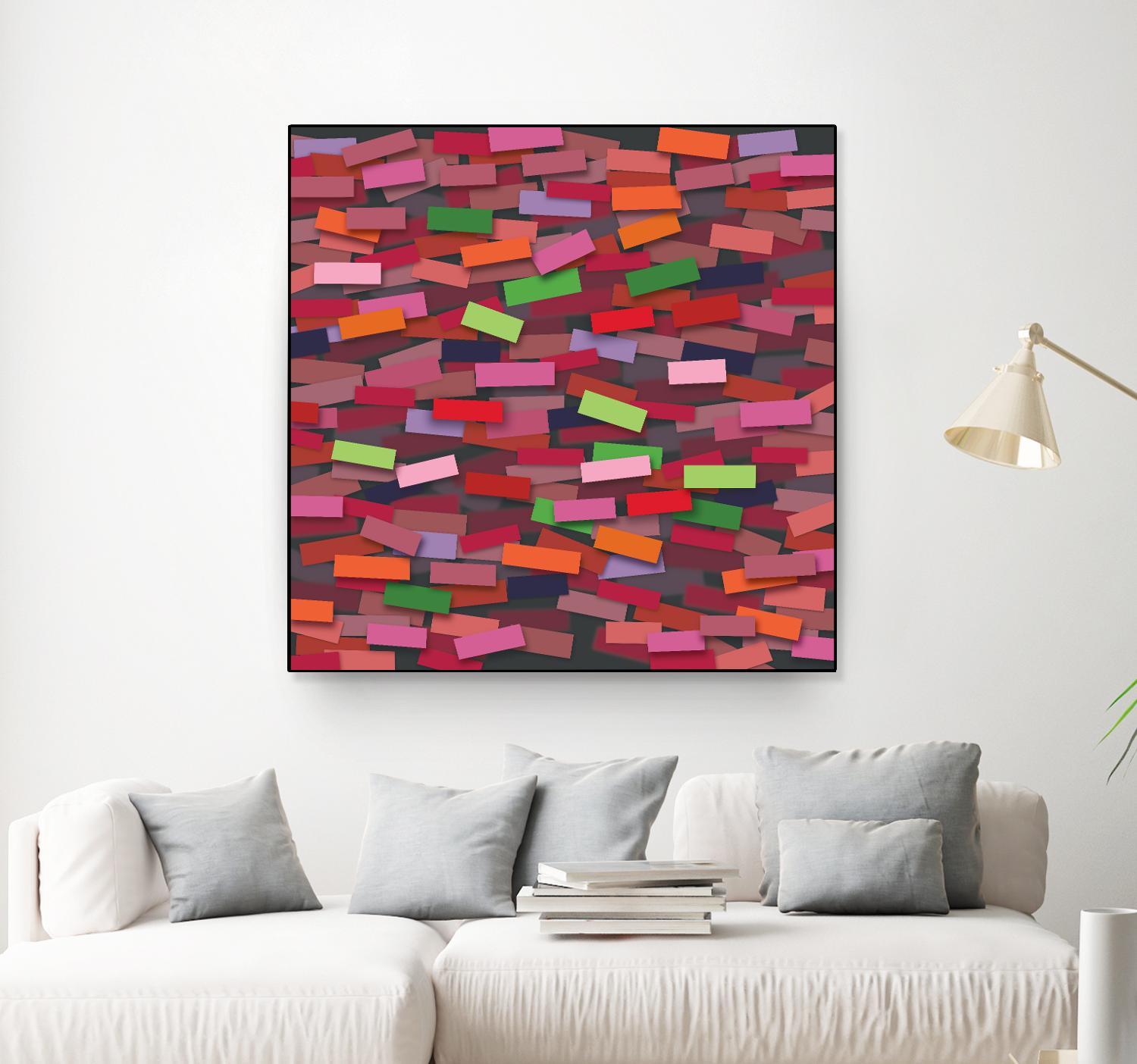 OCEAN- rouge by Celine Cimon on GIANT ART - red abstract canadian artist